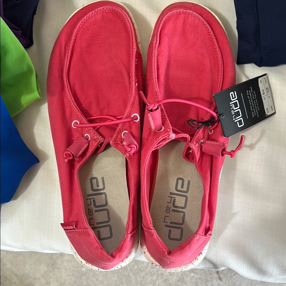 Hey Dude Vibrant Pink Loafers